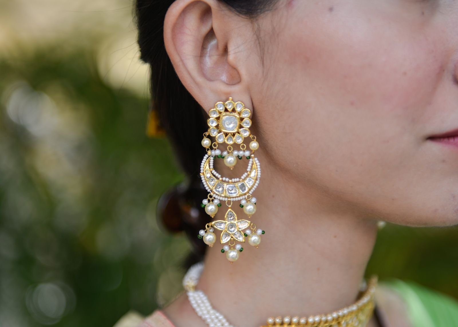 Gold earrings, 14 carat, photo 1 of 1
